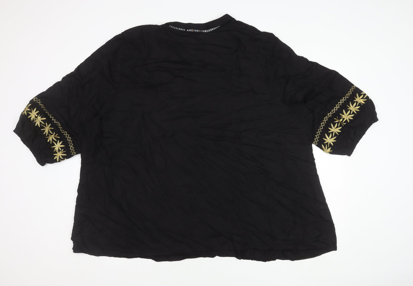 Joe Browns Women's Black Tunic Blouse Size 32 Viscose