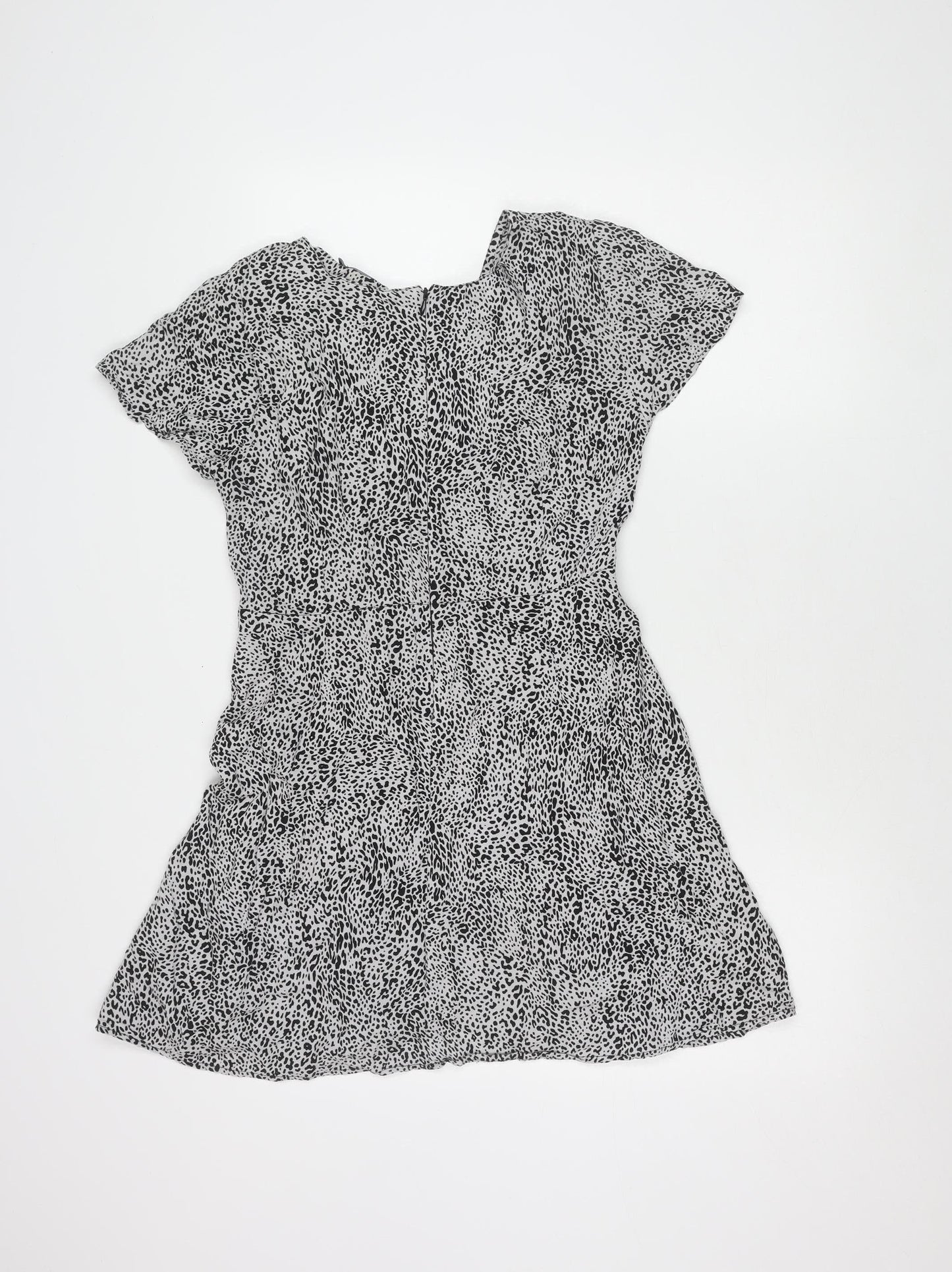 Motel Women's Black White Animal Print Dress S