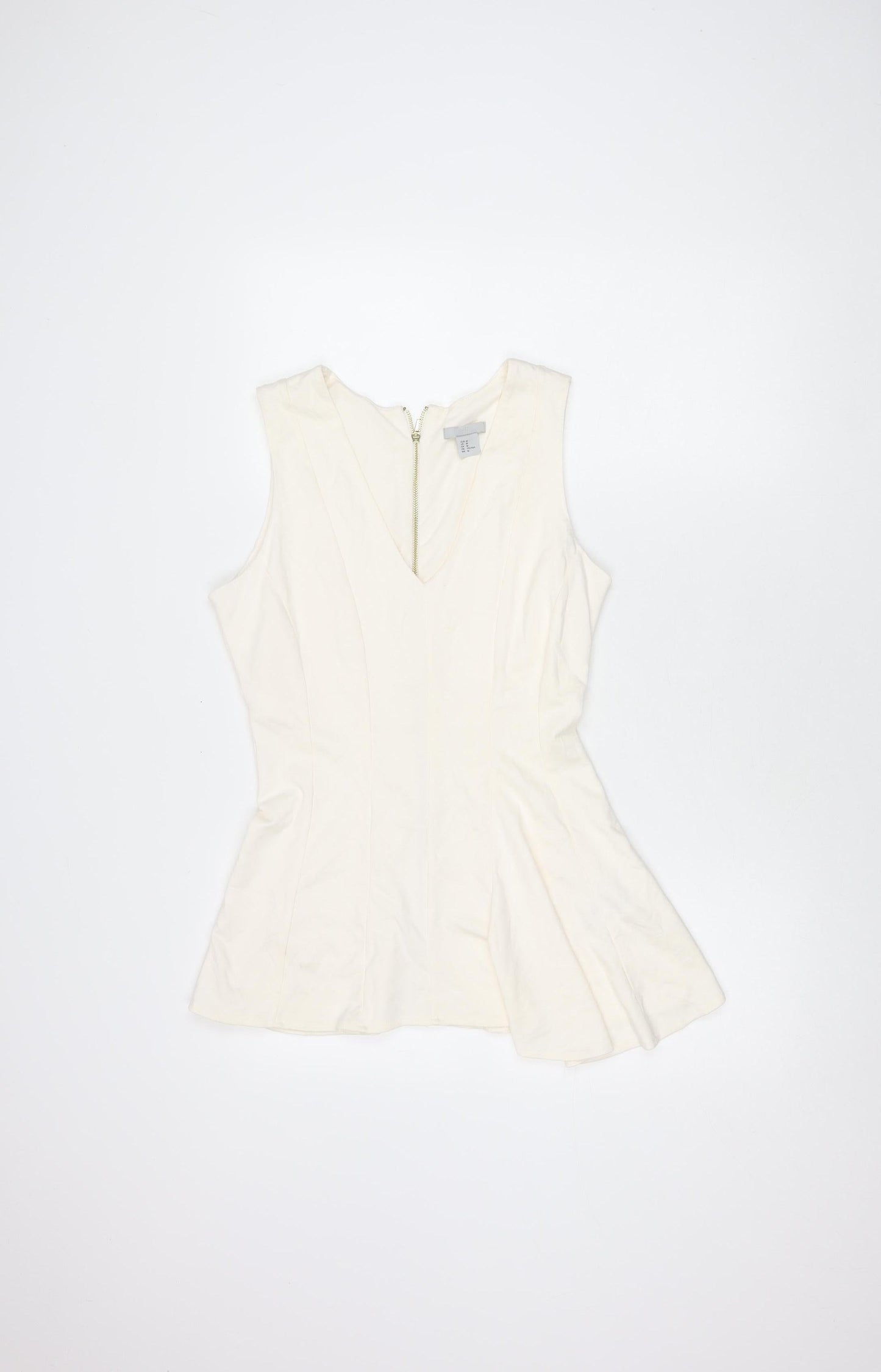 H&M Women's Ivory Sleeveless Top - Size M