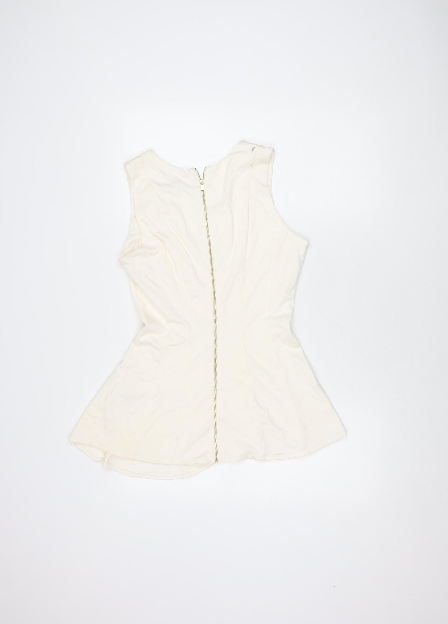 H&M Women's Ivory Sleeveless Top - Size M