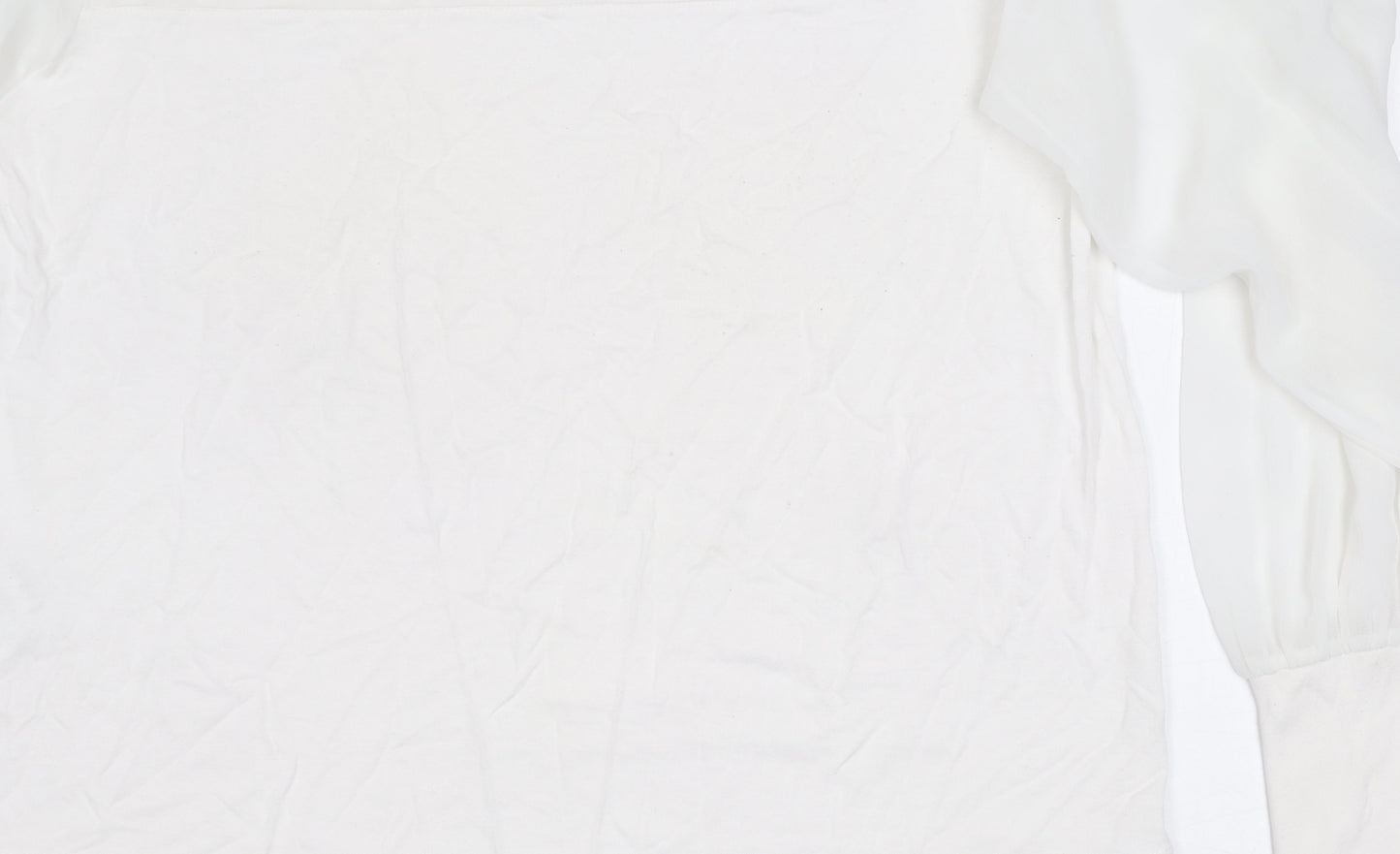 Mango Women's White Balloon Sleeve Blouse Size M