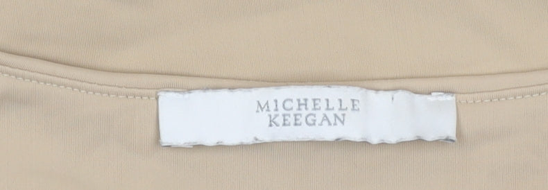 Michelle Keegan Beige Sleeveless Bodysuit Size 12