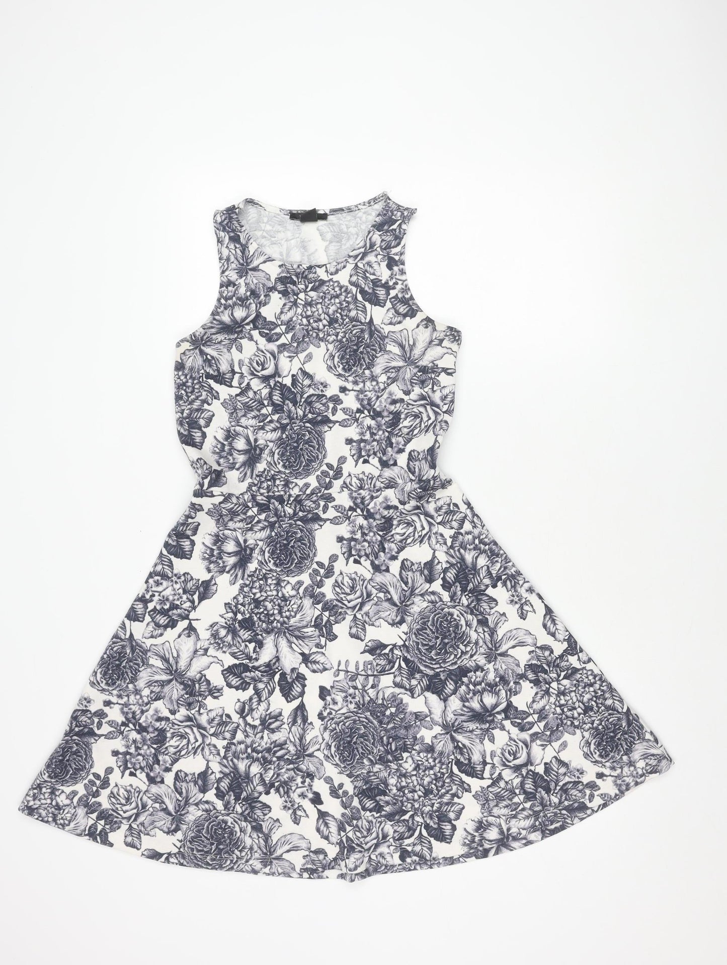 H&M Women's Multicoloured Floral A-Line Dress