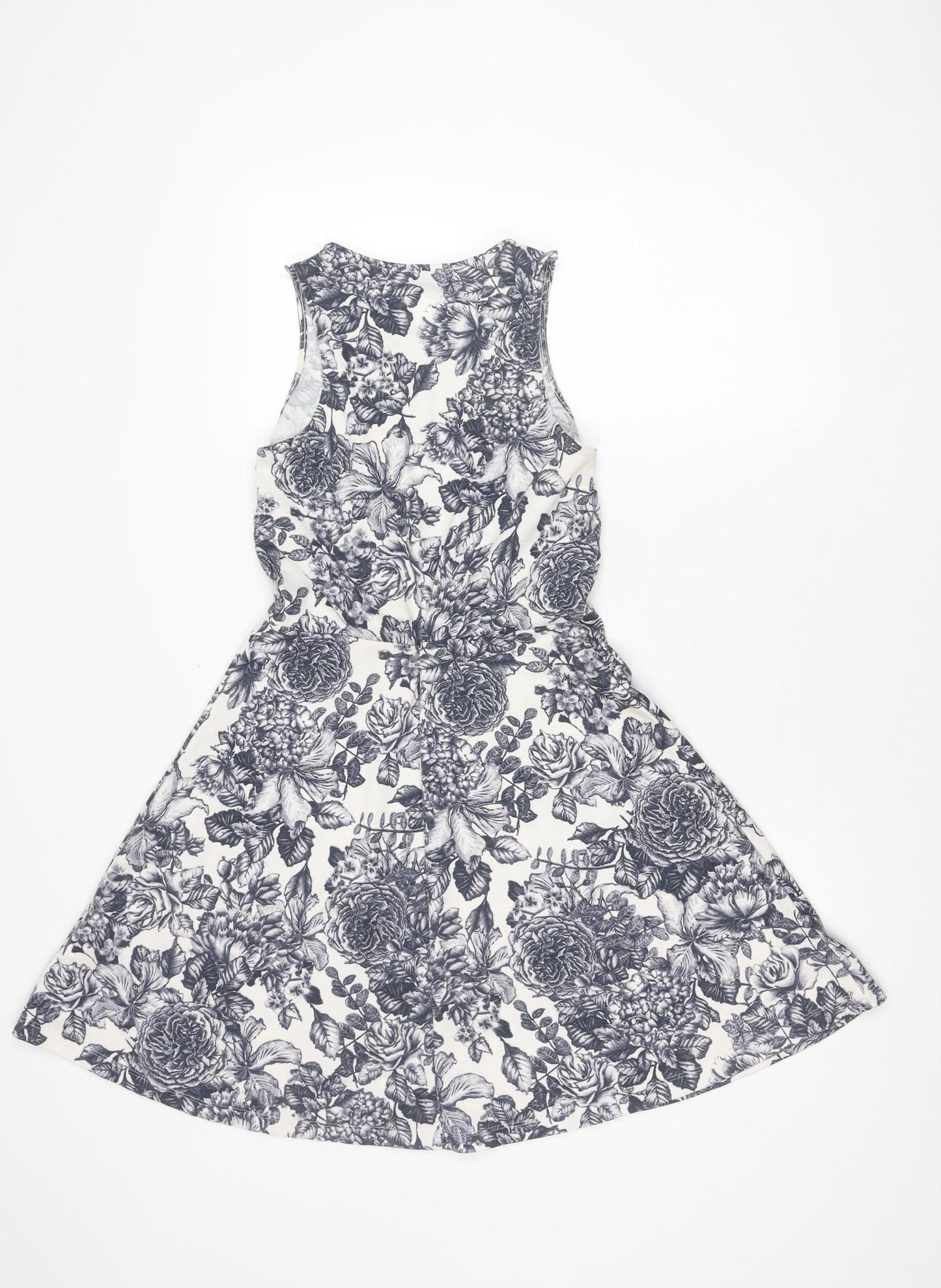 H&M Women's Multicoloured Floral A-Line Dress