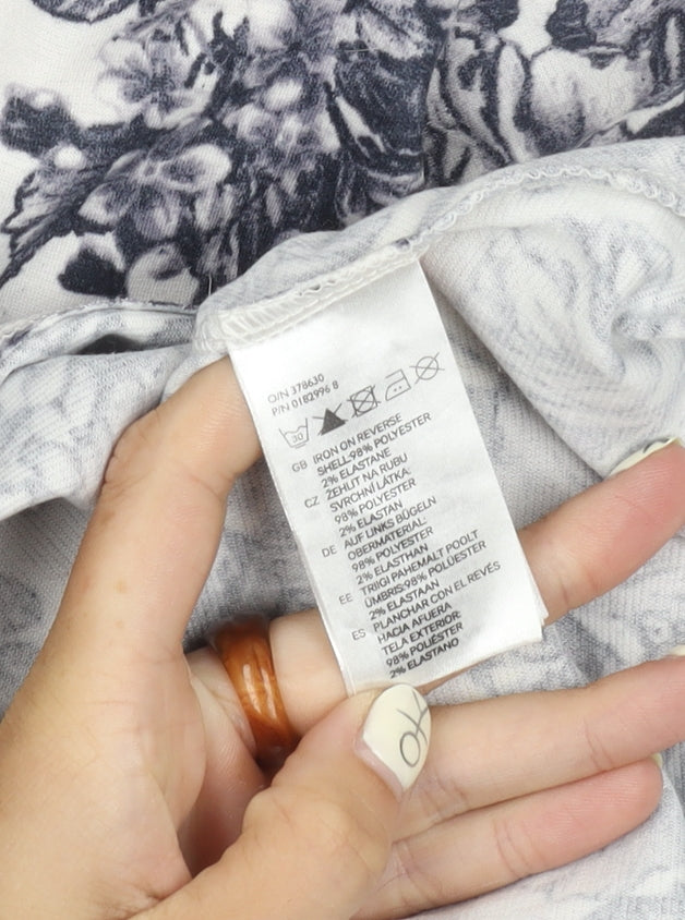 H&M Women's Multicoloured Floral A-Line Dress