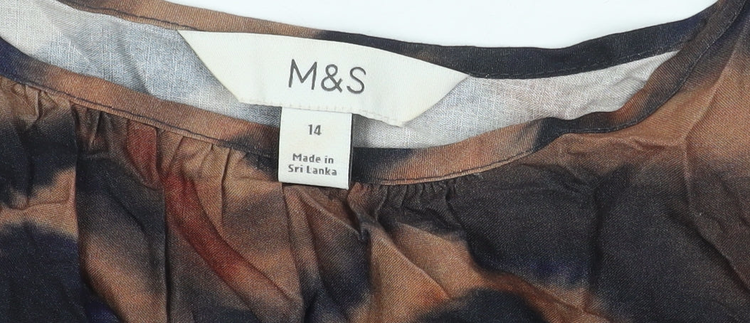 Marks and Spencer Women's Multicoloured Slip Dress Size 14
