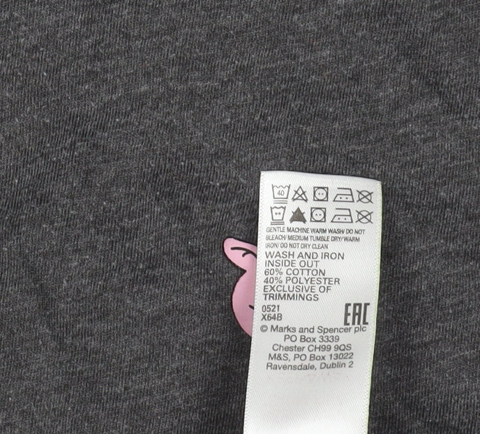 Marks and Spencer Women's Grey Percy Pig Nightshirt L
