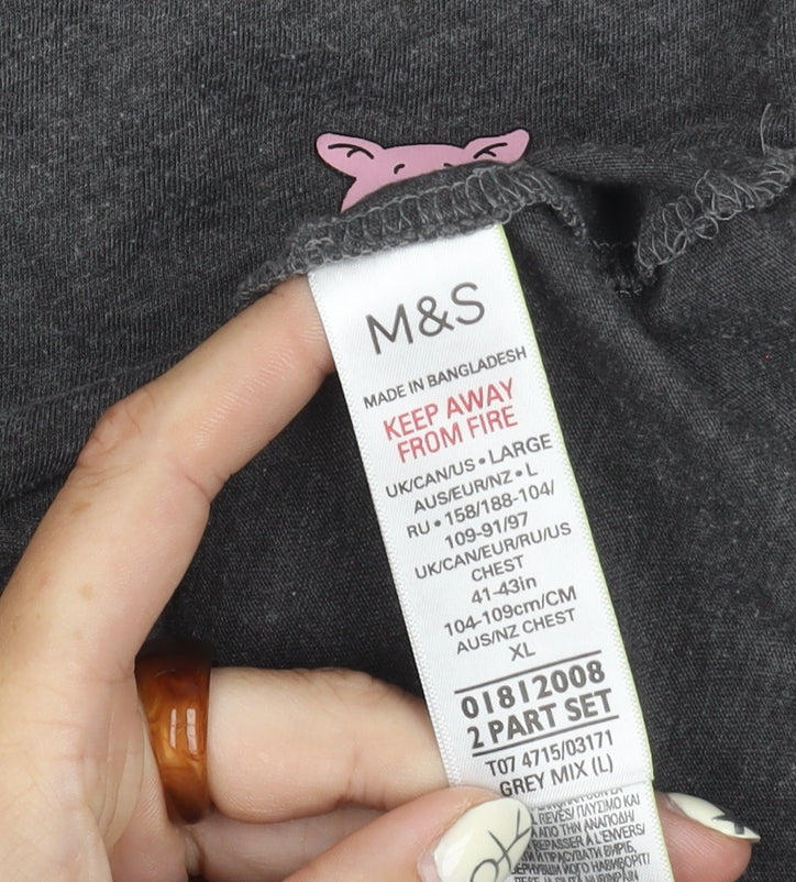 Marks and Spencer Women's Grey Percy Pig Nightshirt L