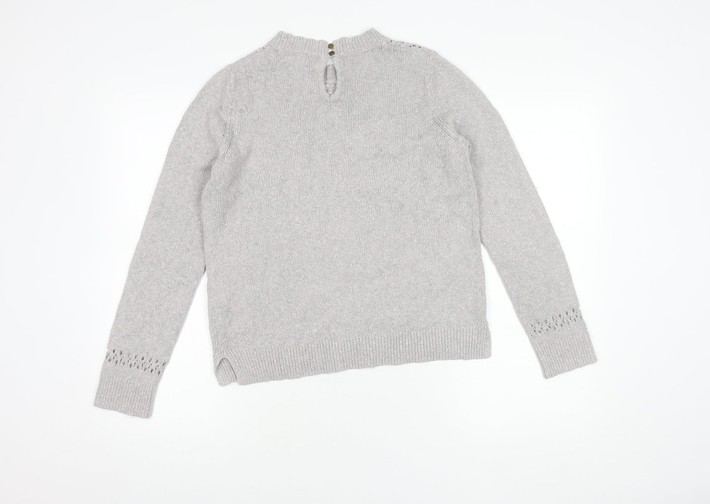 Fat Face Women's Grey High Neck Pullover Jumper Size 10