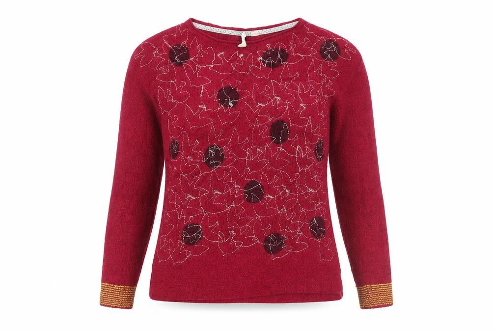Womens UK 6  White Stuff Red Pullover Chunky-Knit