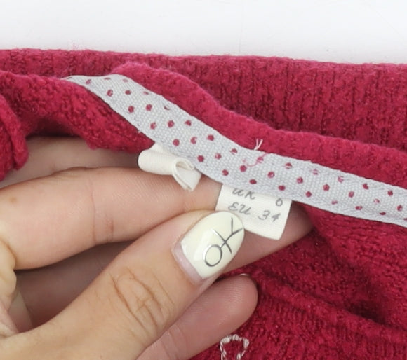 White Stuff Women's Red Geometric Pullover Jumper