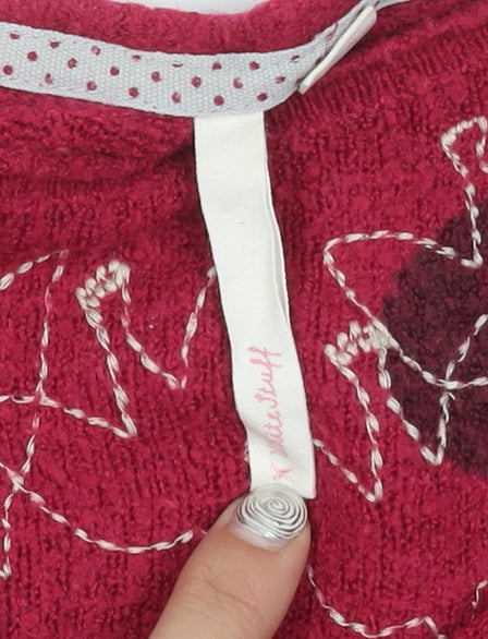 White Stuff Women's Red Geometric Pullover Jumper
