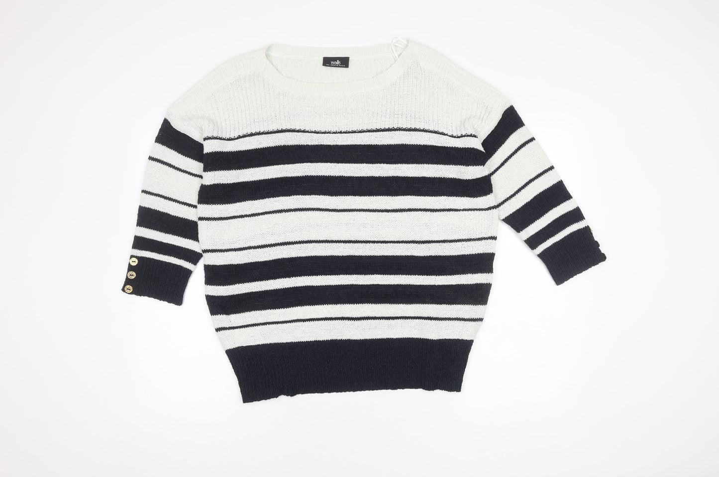 Wallis Womens Multicoloured Striped Pullover Jumper - L