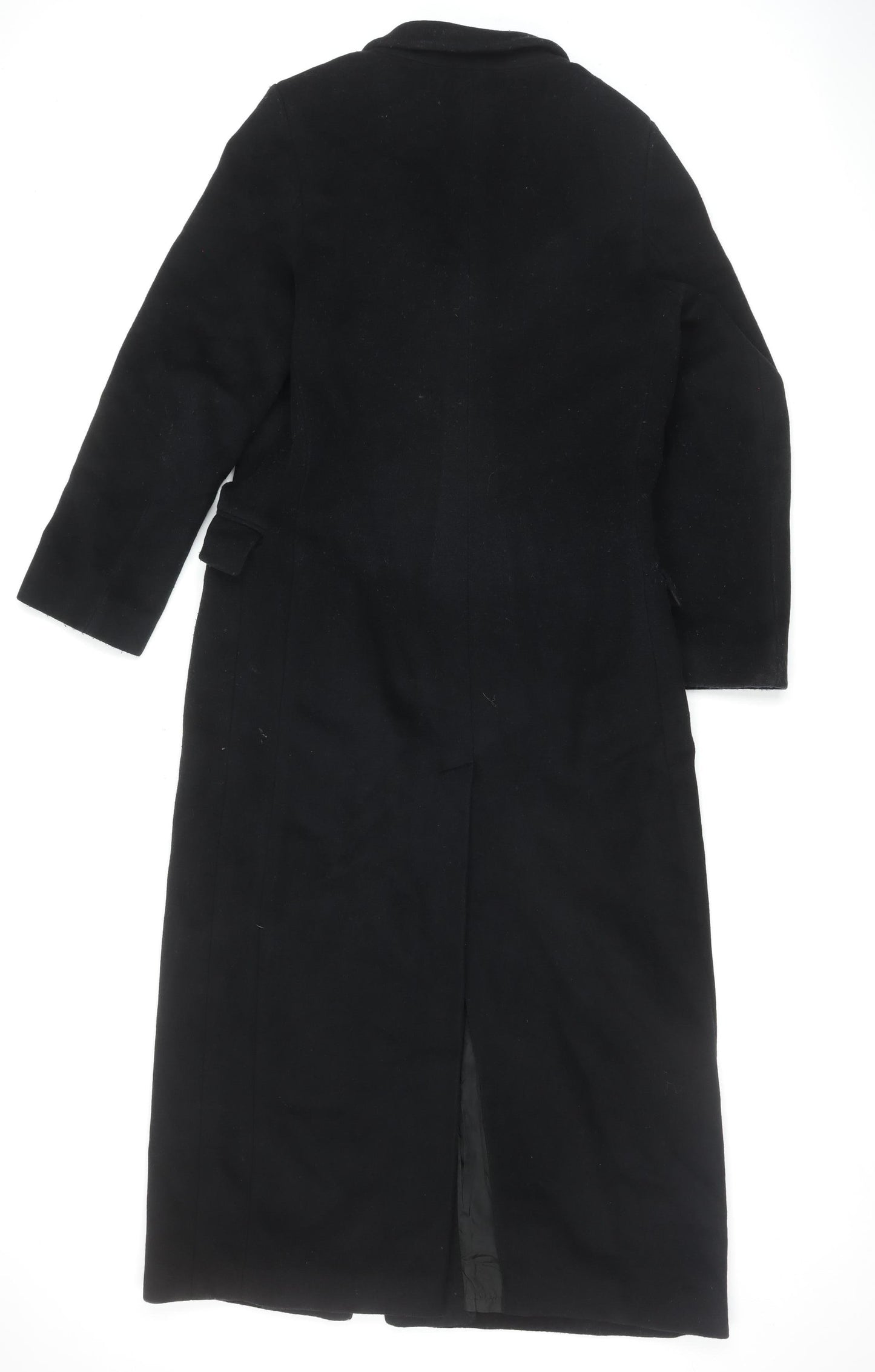 Paul Costelloe Women's Black Wool Overcoat Size 14