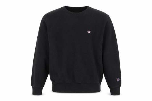 Mens UK S Regular Champion Black Pullover Sweatshirt