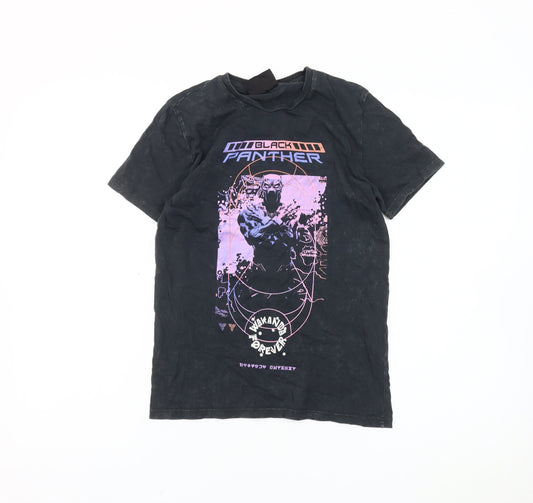 Marvel Boys Black T-Shirt Black Panther 9-10 Years