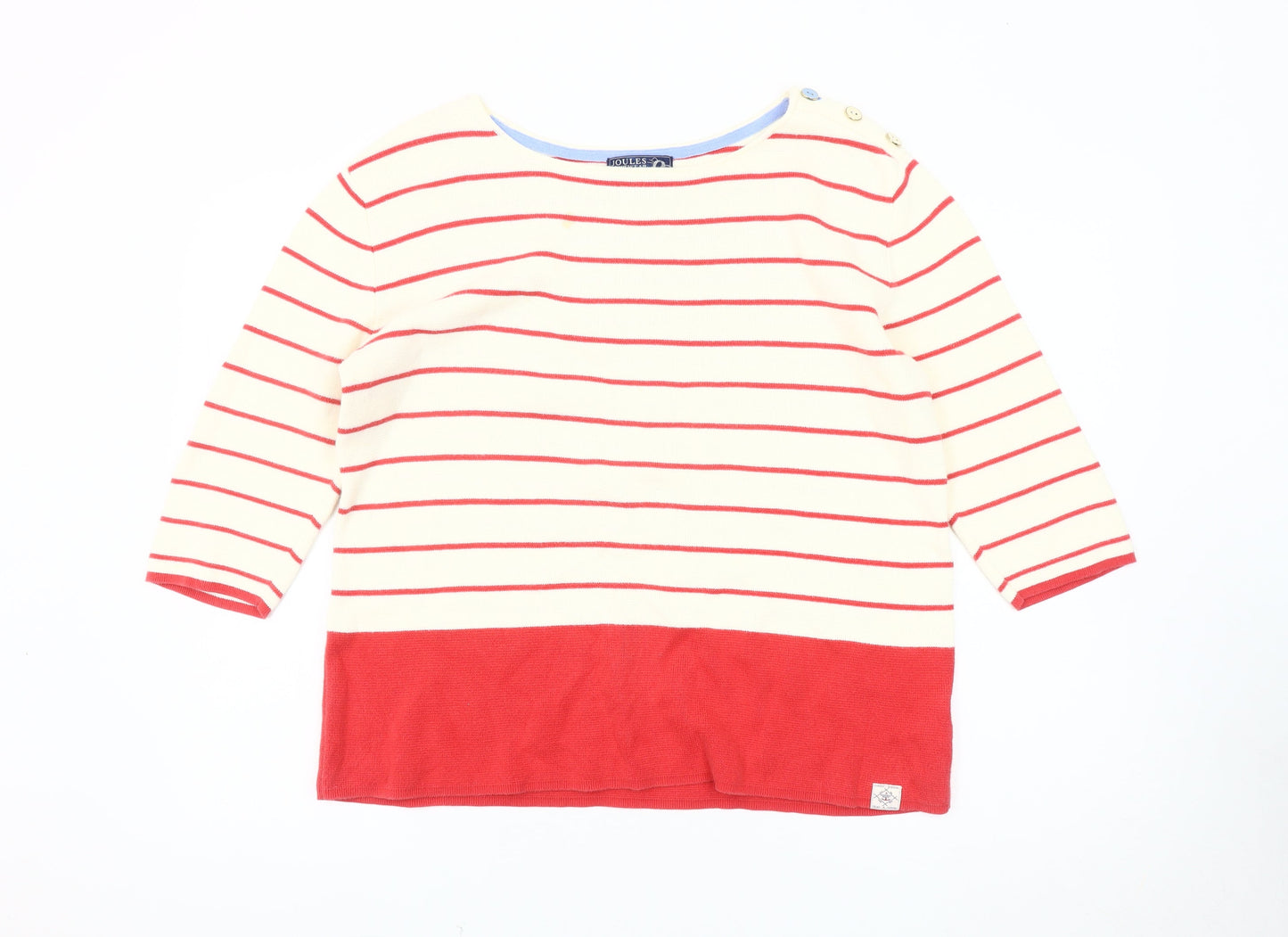 Joules Women's Multicoloured 3/4 Sleeve Pullover Jumper