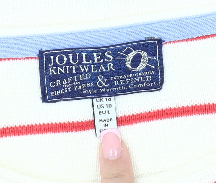 Joules Women's Multicoloured 3/4 Sleeve Pullover Jumper