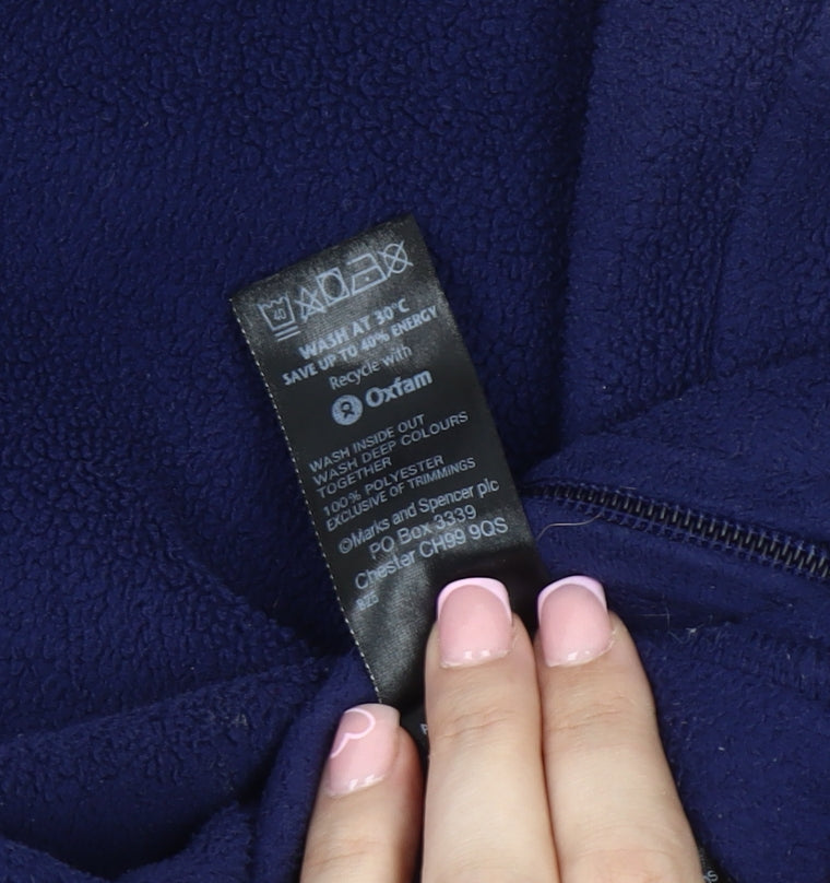 Marks and Spencer Women’s Blue Fleece Jacket Size 6