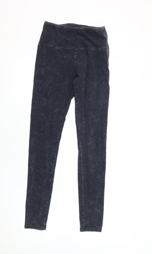 Hollister Women's Black Acid Wash Ultra High-Rise Leggings