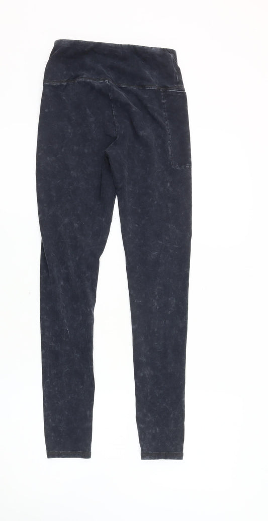 Hollister Women's Black Acid Wash Ultra High-Rise Leggings