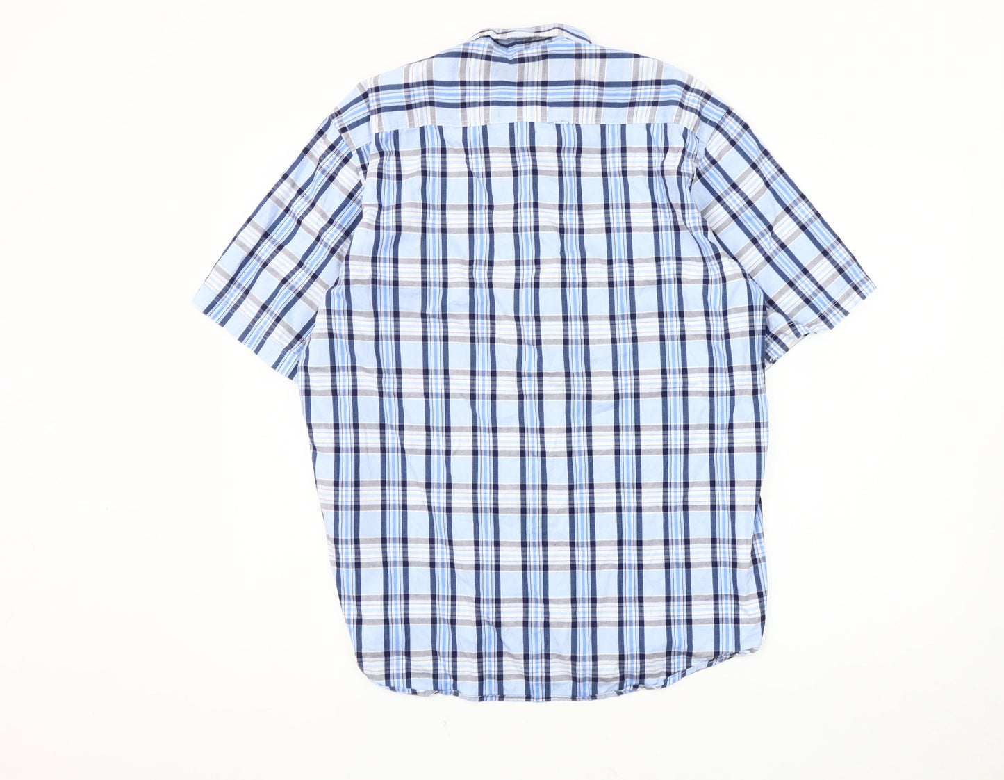 Greenwoods Men's Blue Medium Casual Check Shirt