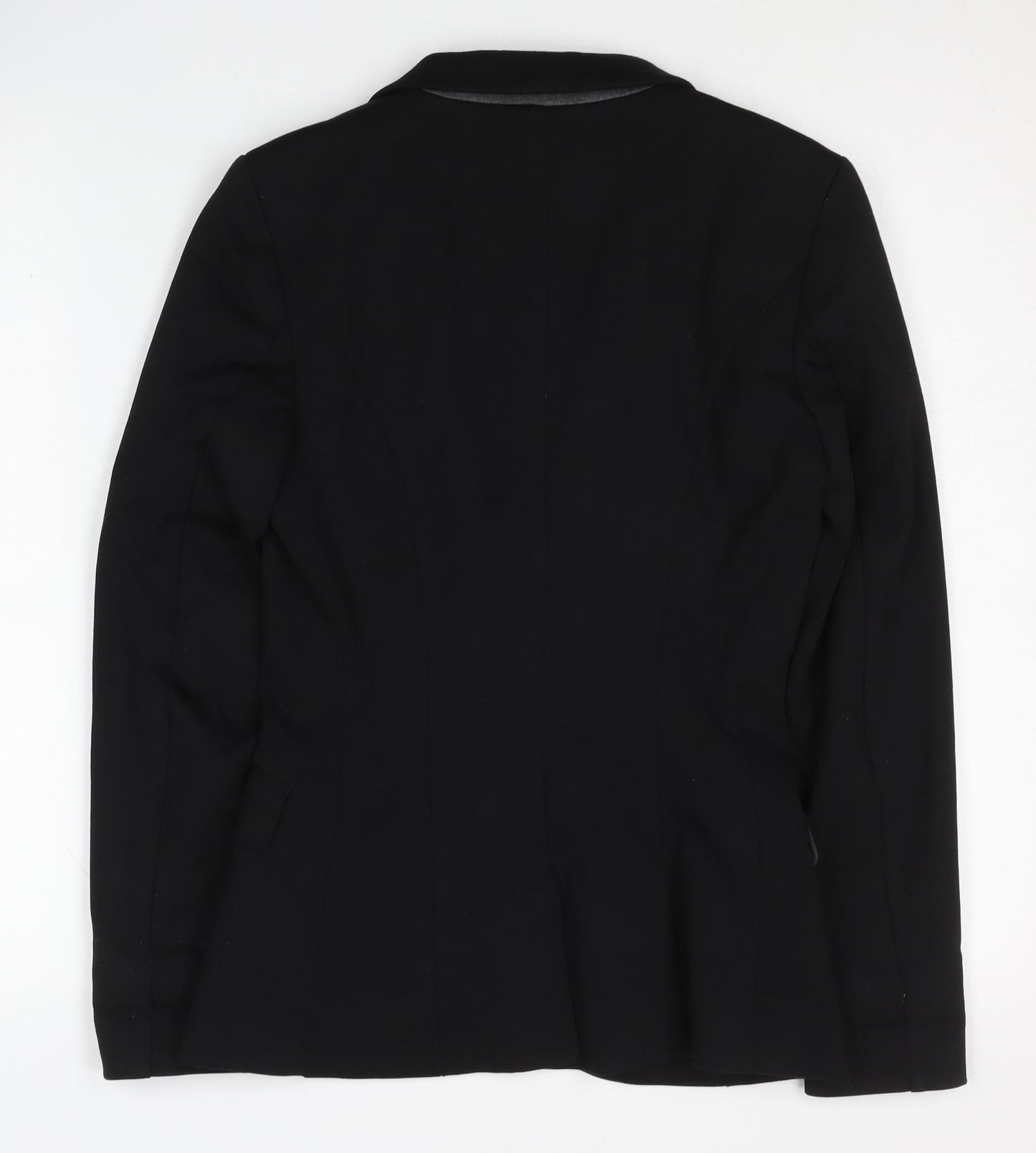 H&M Women's Black Blazer, Size 6, One-Button Single-Breasted