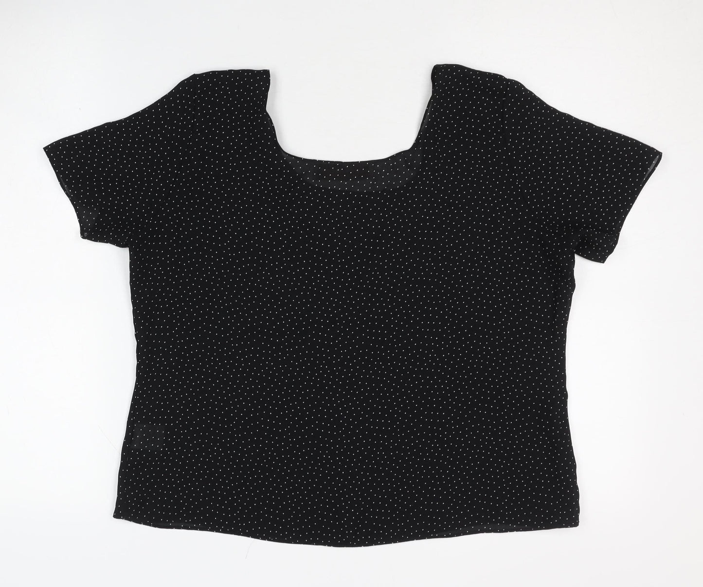 Dorothy Perkins Women Black Polka Dot Blouse Size 14