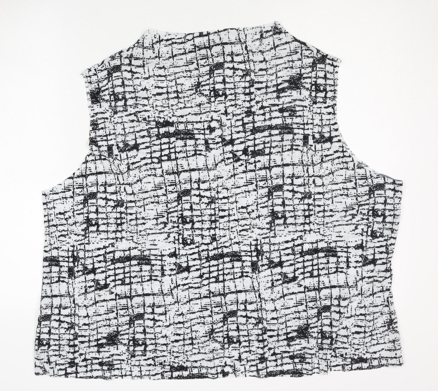 Topshop Women's Geometric Black Sleeveless Top Size 14