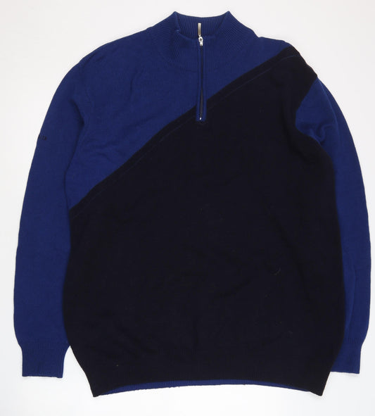 Glenmuir Men's Blue 2XL Half-Zip Sweatshirt