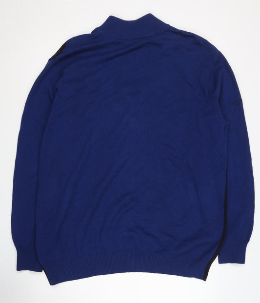 Glenmuir Men's Blue 2XL Half-Zip Sweatshirt