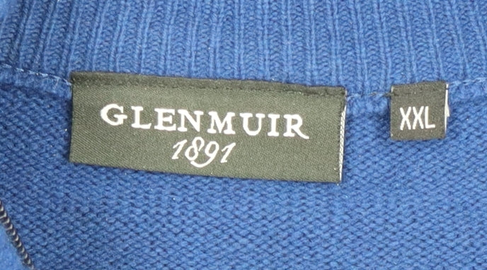 Glenmuir Men's Blue 2XL Half-Zip Sweatshirt