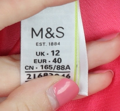 Marks and Spencer Women's Red Sleeveless Blouse Size 12