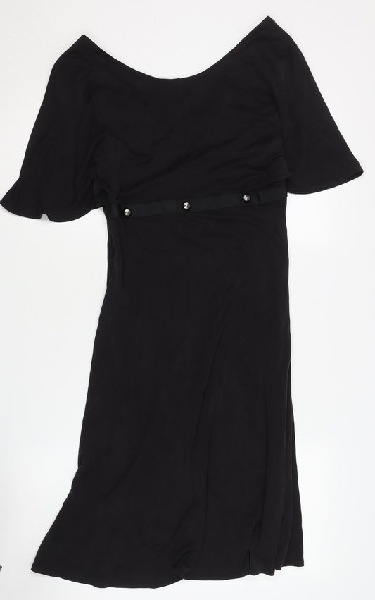 Temperley London Women's Black Silk Dress, Size 12