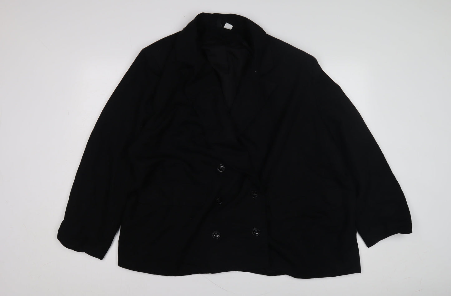 Women's Black XL Polyester Viscose Jacket - Lined