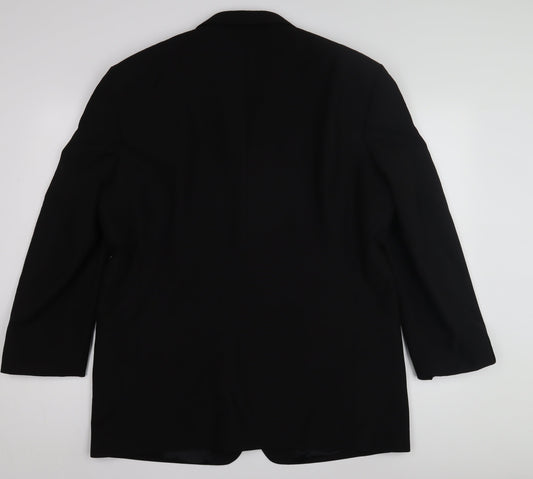 Copperstone Men's Black Blazer, Size 44, Regular Fit