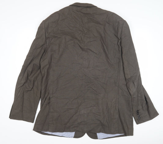 Impressions Men's Brown Blazer Size M Regular Fit