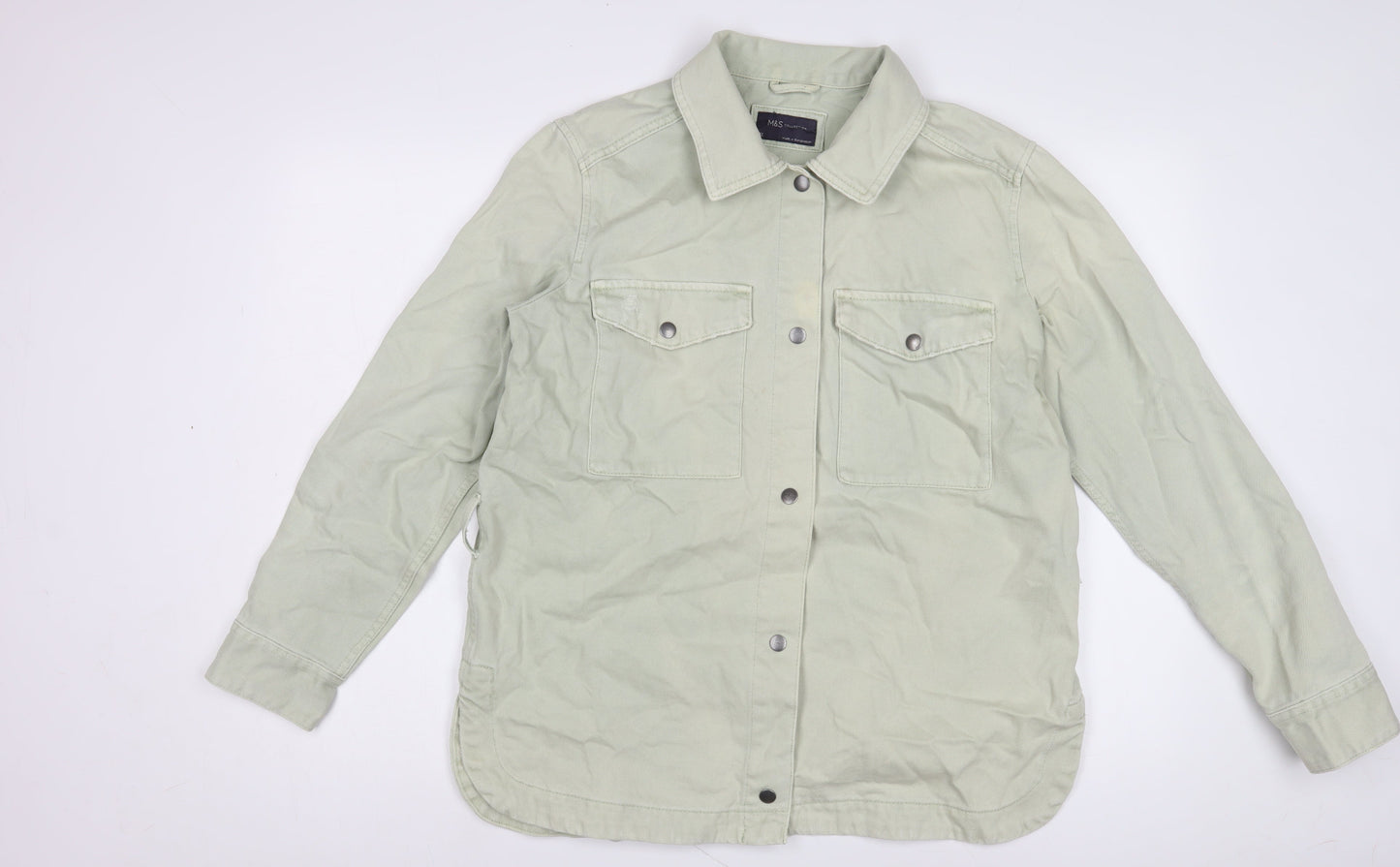 Marks and Spencer Women's Green Cotton Jacket, Size 12