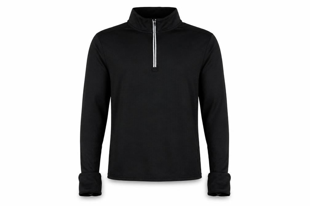 Crane Mens Black Long Sleeve Athletic Pullover M