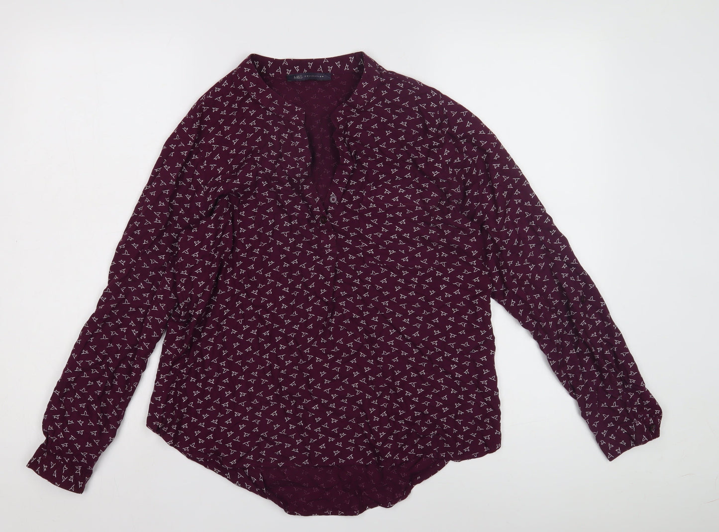 Marks and Spencer Women's Pink Blouse Size 10