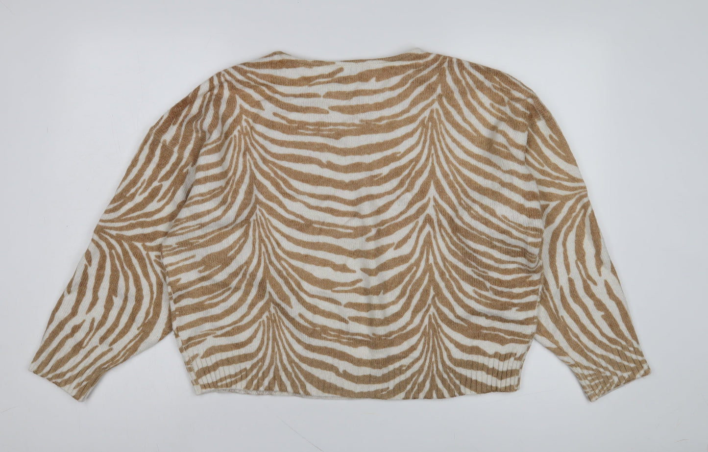 Marks and Spencer Women's Beige Animal Print Pullover, L