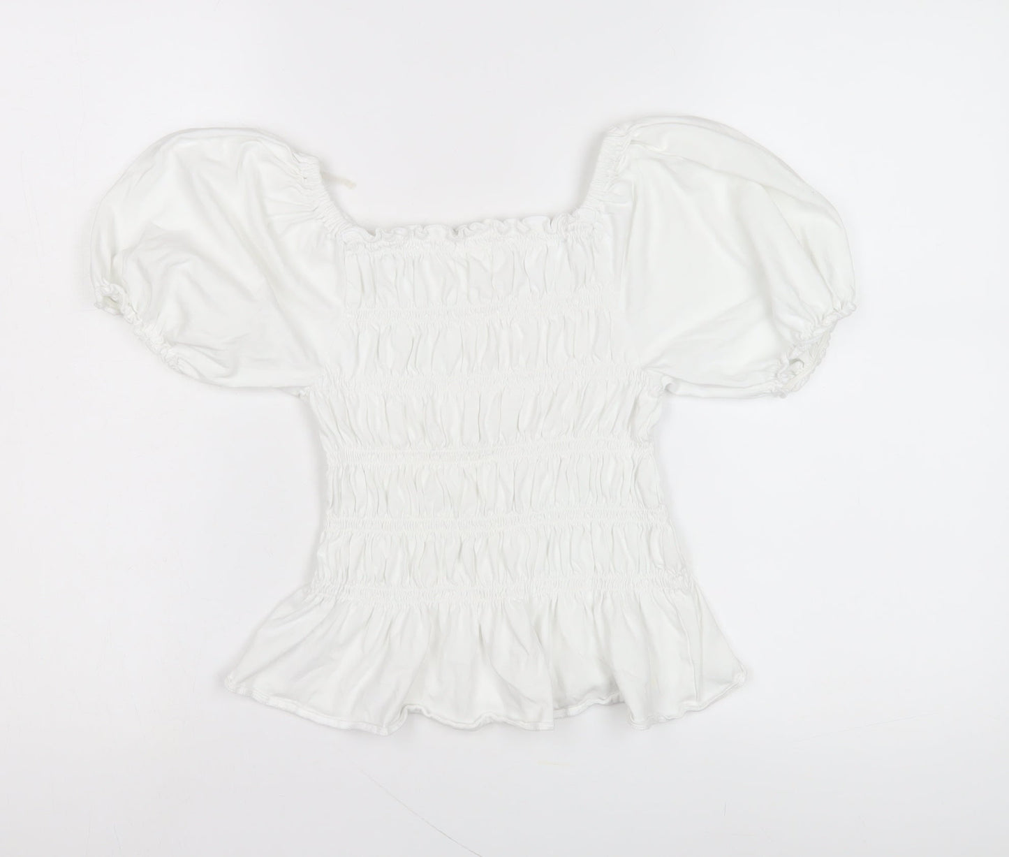 Next Women's White Blouse, Size 10, Puff Sleeves
