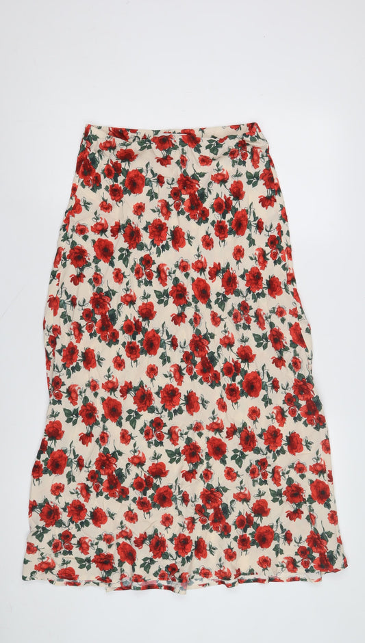 Marks and Spencer Women's Floral A-Line Midi Skirt Size 10