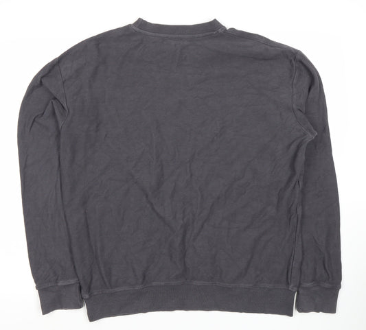 New Look Men's Grey Pullover Sweatshirt M Regular Fit