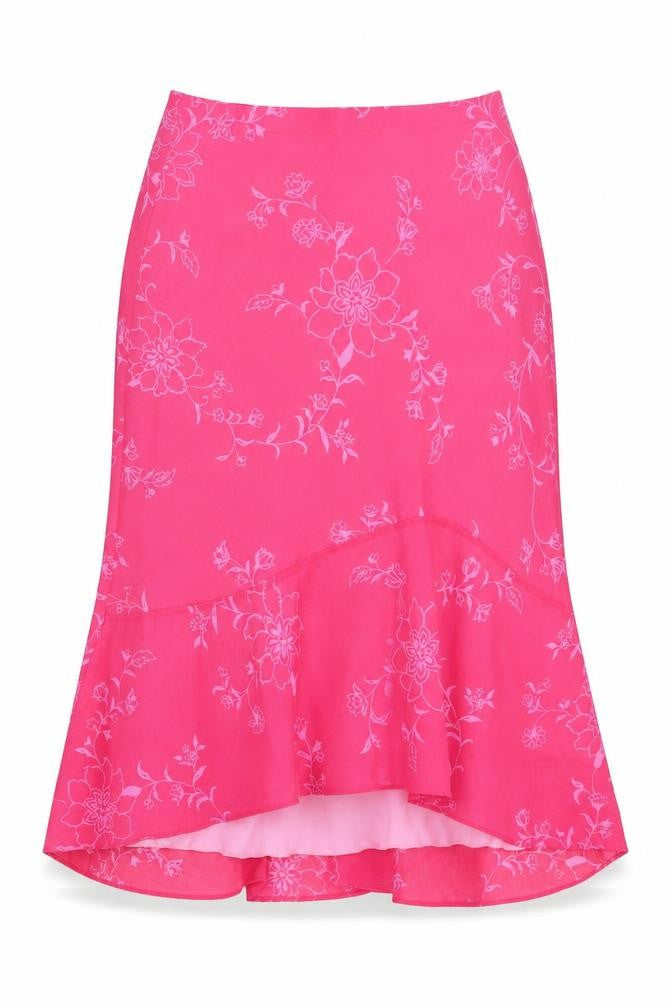 Marks and Spencer Women's Pink Floral Skirt Size 12