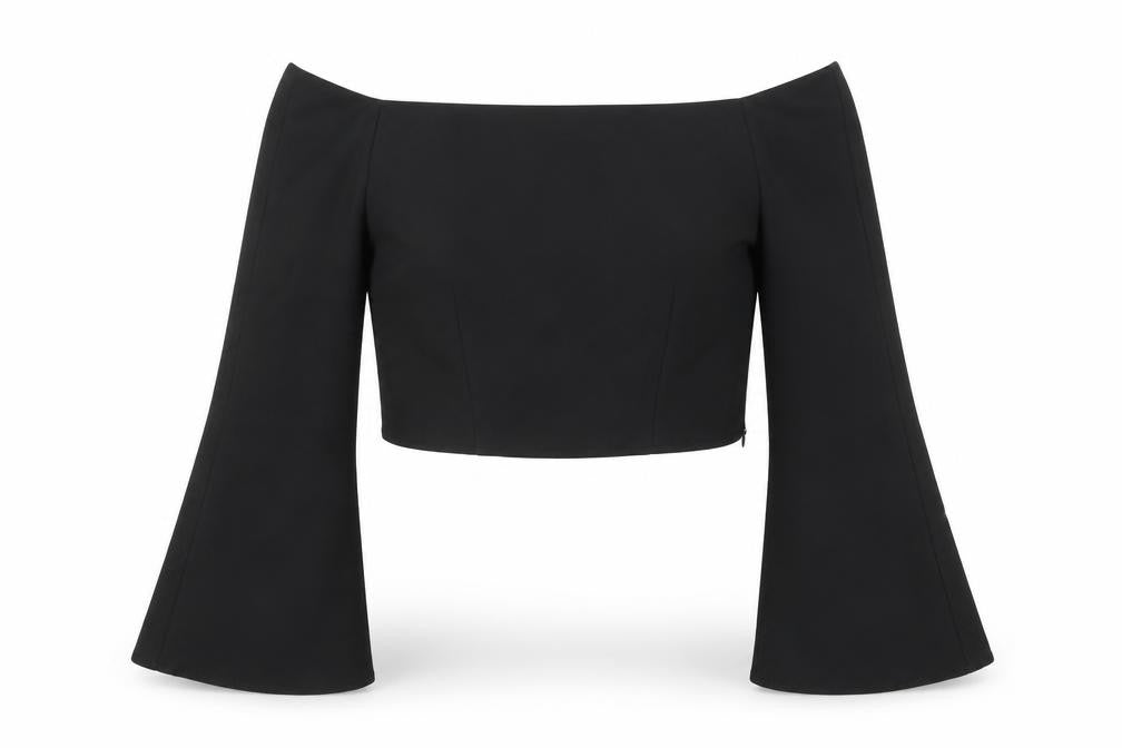 Zara Women's Black Off the Shoulder Top, Size L