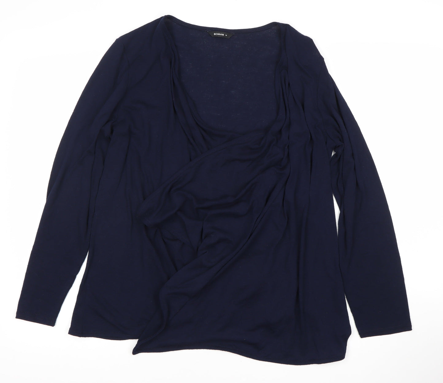 Roman Women’s Navy Wrap Jumper, Size 14