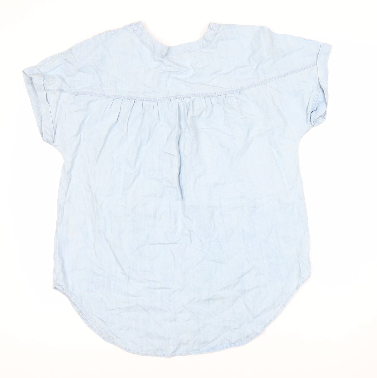 Apricot Women's Blue Button-Up Henley Top Size 10