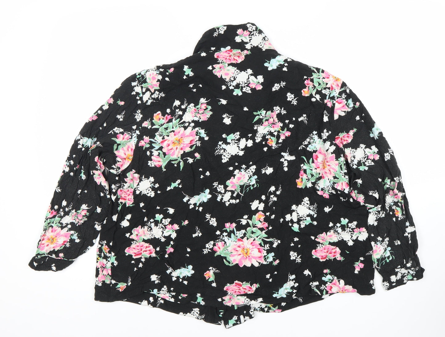 Marks and Spencer Women's Floral Blouse, Size 20, Black