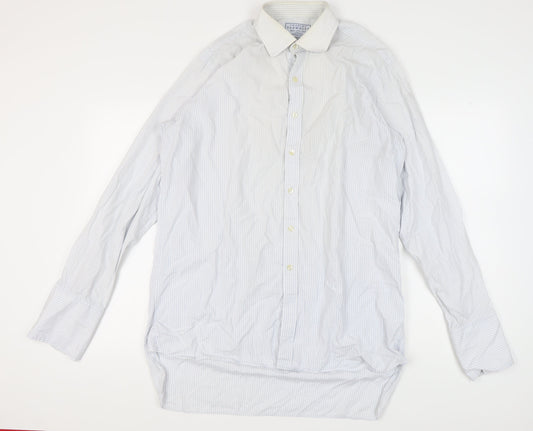 Charles Tyrwhitt Men's Blue Pinstripe Dress Shirt 16